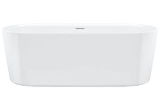 Акриловая ванна Riho Modesty Velvet Sparkle System Fall B090006105 170x76см с аэромассажем заполнение через перелив белый матовый